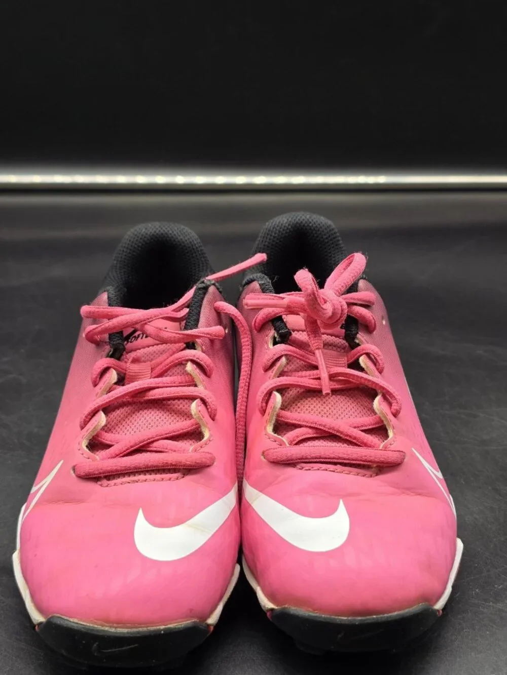 Nike Shoes Youth 2Y Pink Hyperdiamond 4 Softball Cleats CZ5919-610 Damage Stains